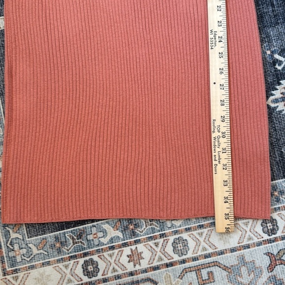 Gap Women’s Pink Ribbed Midi Cotton Blend Dress - Picture 8 of 10